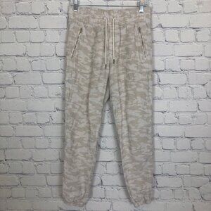 Athleta Camo Jogger Pants in Cream and Tan